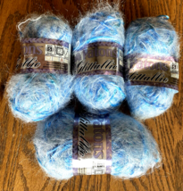 Patons Lot of 4 Skeins of Glitallic BLUE FLASH Yarn New with original wraps - £14.26 GBP