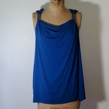 Kenneth Cole Tank Top Blouse Strap Detail Cowl Neck Size M - £16.98 GBP