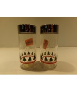 Libbey of Canada Salt &amp; Pepper Shakers NOS Christmas Trees - £14.26 GBP