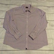 UNTUCKit Mens Pink Plaid Dolcetto WF Long Sleeve Button Up Shirt Size XX... - £19.57 GBP