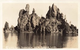 Crater Lake Oregon~Phanton SHIP-VOLCANIC Island~Kiser Real Photo Postcard - £6.22 GBP