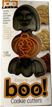 Joie MSC Boo! Cookie Cutters 3 pc Box Ghost, Jack-O-Lantern, Bat Halloween Theme - £6.14 GBP