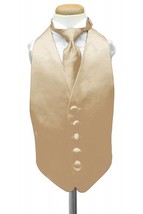 Golden Luxury Satin Kids Tuxedo Vest - £35.97 GBP