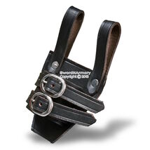 Medieval Genuine Quality Leather Vertical Belt Frog Adjust Strap Reenact... - $331.45 MXN