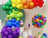 140Pcs Rainbow Balloon Arch Kit, Rainbow Balloons Of Different Sizes Pac... - $14.99