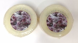 Village Candle Cherry Blossom Wax Melt Tart Lot Of 2 (1 Oz Each) Htf Retired Nos - £9.59 GBP