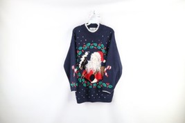 Vtg 90s Design Options Philip Jane Gordon Womens S Santa Claus Christmas Sweater - £78.25 GBP