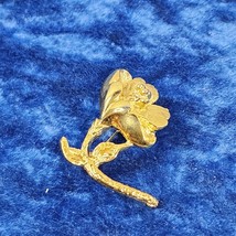 Gold Tone Rose Flower Brooch Pin - £3.98 GBP