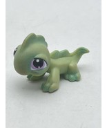 Littlest Pet Shop LPS Iguana Lizard Green purple pink Eyes Figure 2004 - £9.36 GBP