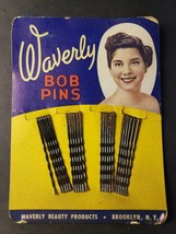 Vintage Waverly Bob Pins On Card Waverly Beauty Products Brooklyn NY NOS PB52 - $16.99