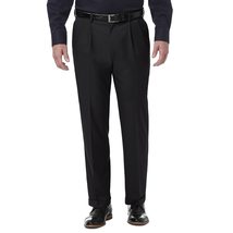 Haggar mens Premium Comfort Classic Fit Pleat Expandable Waist Dress Pan... - $45.00