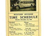 Nevin Bus Line Western Division Time Schedule 1932 Chicago Detroit St Lo... - £117.11 GBP