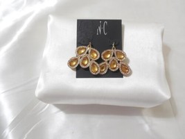 I.N.C International Concepts 1.5”Gold Tone Pave Leaf Chandelier Earrings D102$26 - $12.47