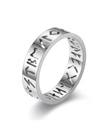 Silver Valknut Viking Rune Band Ring Men Women Stainless Steel Jewelry S... - £8.64 GBP