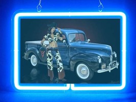 Sexy Girl Truck Cowgirl Western Hub Bar Display Advertising Neon Sign - £63.38 GBP