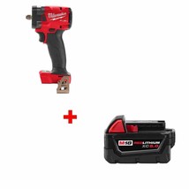 Milwaukee 2854-20 M18 FUEL 3/8&quot; Impact Wrench w/ FREE 48-11-1850 Battery... - £266.25 GBP