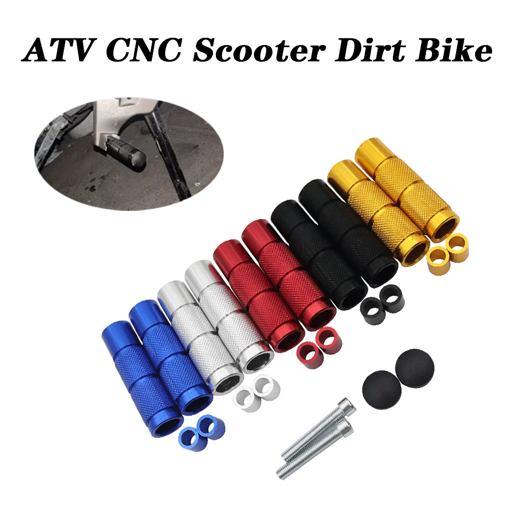 Motorcycle Bike ATV CNC Scooter Dirt Bike Aluminum M8 Footrests Foot Peg... - $10.62