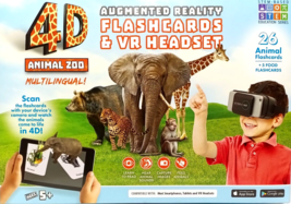 Utopia 360 4D+ Animal Zoo Augmented Reality Bundle - VR Headset, Flashcards, Etc - £9.77 GBP