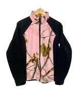 Womens Black Pink Realtree Camo Jacket Fleece Lined Gander Mountain Zip ... - £19.46 GBP
