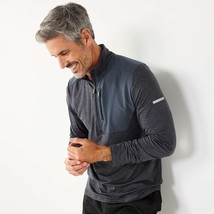 Tek Gear® Mixed Media Long Sleeve Pullover HAWK BLACK Men&#39;s Sz S NWT MSR... - $307.63 MXN