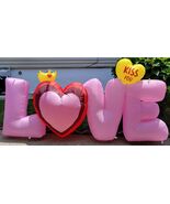 *W1) Valentines Day Inflatable Blow Love Letters Wedding Outdoor Decorat... - $74.24