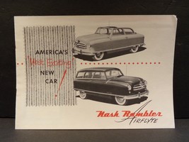 Nash Rambler Airflyte America&#39;s &quot;Most Exciting&quot; New Car Sales Brochure 1951 - £53.07 GBP