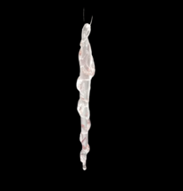 Glass Icicle Christmas Ornament 5 inches Clear Winter Holiday Decor Melt... - $7.94