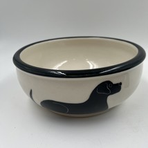 Karen Donleavy KD Pottery Black Labradoodle Bowl 8” Dog Rare - $51.27