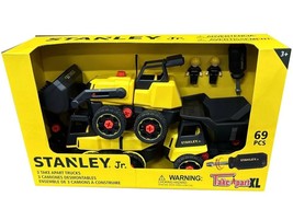 Stanley Jr Toys Set 3 Take Part Trucks 69 Pieces 3+ - £44.86 GBP