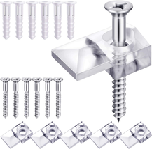 20 Pack Mirror Holder Clips Glass Retainer Clips Kit Mirror Hanging Kit ... - £9.01 GBP