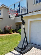 Spalding 54&quot; Portable Basketball System Adjustable Hoop Backboard Angled... - £251.21 GBP