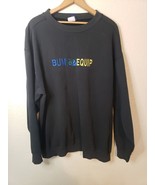 VINTAGE Bum Equipment Sweatshirt Mens Large L Black Crewneck Embroidered... - $29.62 CAD