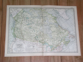1897 Antique Dated Map Of Dominion Of Canada Ontario Quebec Newfoundland Alberta - £21.87 GBP