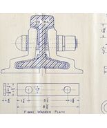 1946 Railroad Bangor Aroostook Continuous Insulated Joint Blueprint H20 ... - $118.11