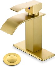 Bathroom Faucets By Yardmonet Gold, Modern Single-Hole Faucet With A, Fr... - £58.93 GBP