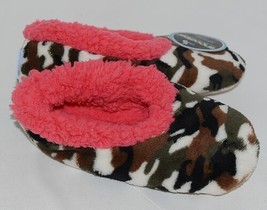 Snoozies Brand KCM005 Pink Dark Camouflage Girls House Slippers Size M image 2