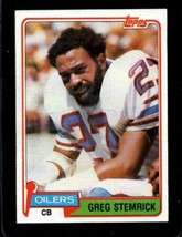 1981 Topps #123 Greg Stemrick Exmt (Wax) Oilers *X33178 - £0.91 GBP