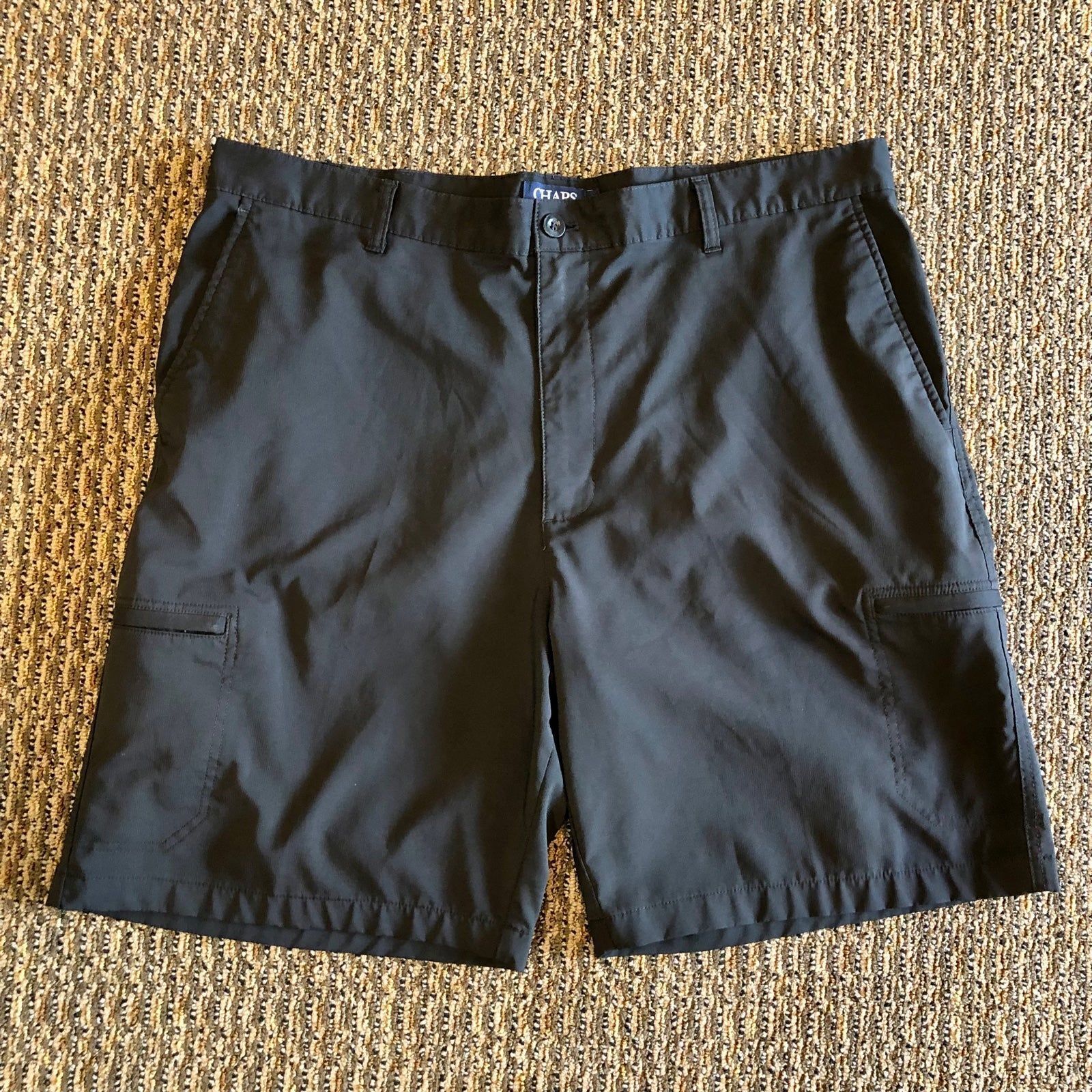 Chaps Golf Shorts Black Flat Front Mens 40 and similar items
