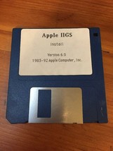 Vintage 1992 Mac Macintosh Apple IIGS 6.0 Software Installation Floppy Disk - $59.99