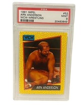 Arn Anderson RC WWF Wrestling Card WWE 1991 Impel PSA 9 WCW Rookie Enforcer #52 - £134.03 GBP