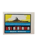 Vtg USS Alabama Unused Water Window Decal Mobile Alabama AL Baxter Lane ... - $16.04 CAD