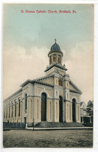 St Thomas Catholic Church Archbald Pennsylvania 1910c postcard - £5.53 GBP