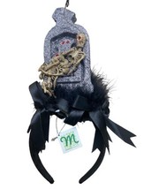 Midwest Halloween Party Tombstone Skeletons Light Up Hat Headband Costume. - £15.78 GBP