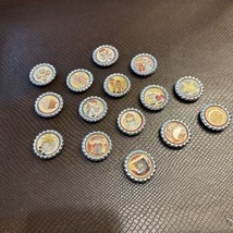 Christmas Nativity Set Of 15 Bottle Cap Magnets  Americana Holiday Cute - $12.99