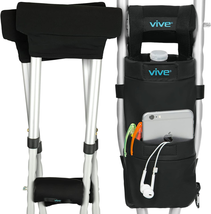 Vive Crutch Pads, Bag, &amp; Hand Grips (5 PCS) - Crutches for Adults Armpit... - $33.84