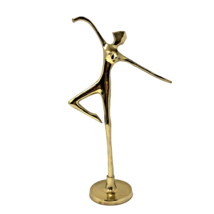 Vintage MCM Brass Ballerina Sculpture Abstract Nude Woman Dancer Figurine Art 1 - £39.56 GBP