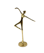 Vintage MCM Brass Ballerina Sculpture Abstract Nude Woman Dancer Figurin... - £39.56 GBP