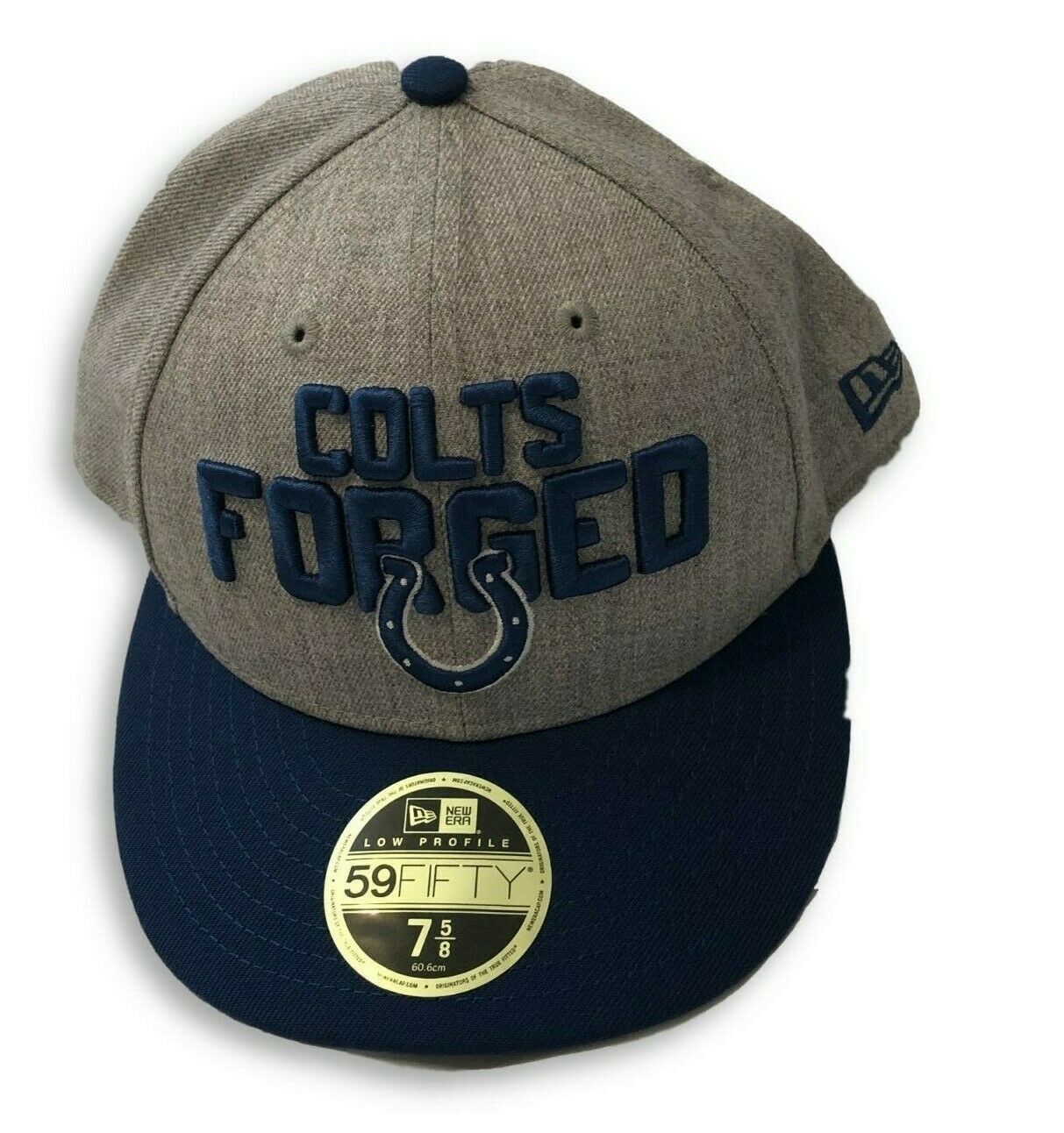 NWT New Indianapolis Colts New Era 59Fifty Low Profile Draft Size 7 5/8 Hat - £22.11 GBP