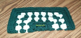 Crochet Dishcloth, Handmade Dishrag, Washcloth, Facecloth, Green, White - $5.00