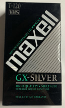 Maxell GX-Silver 6 Hours T-120 VHS Blank Tape - Brand New -Sealed VCR Tape - £3.10 GBP